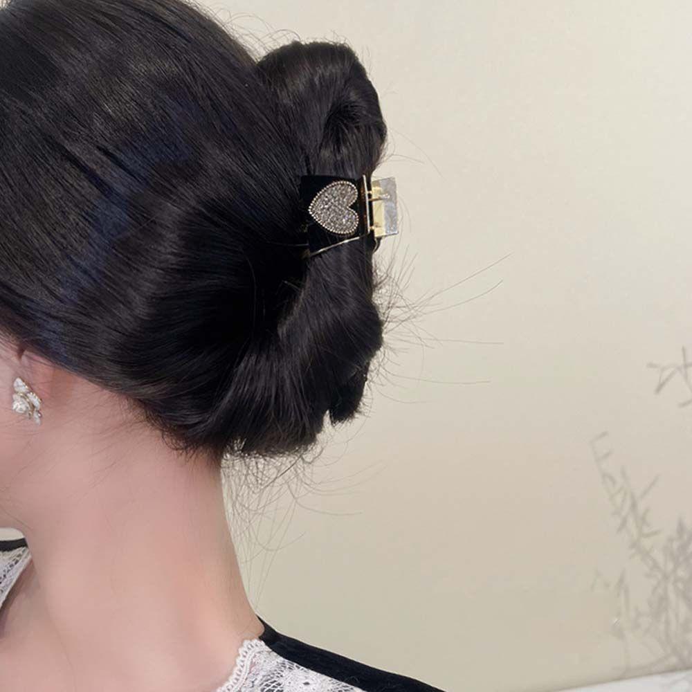 TWINKLE Kẹp Tóc Đuôi Ngựa Mini Hình Trái Tim / Hình Học Bằng Nhung Dễ Thương Xinh Xắn