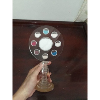 Tháp Xá Lợi Phật khánh đàn, hình dạng bánh xe, mica 5mm loại tốt