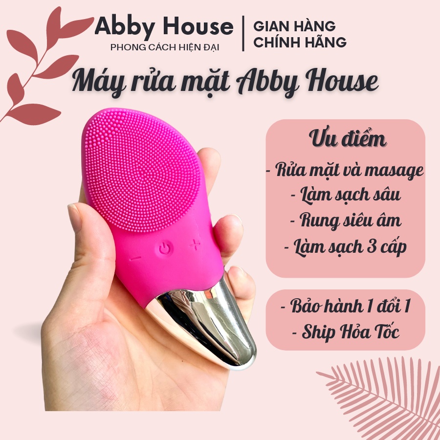 Máy rửa mặt mini cầm tay chính hãng Abby House - Rửa sạch gấp 30 lần cách rửa thông thường