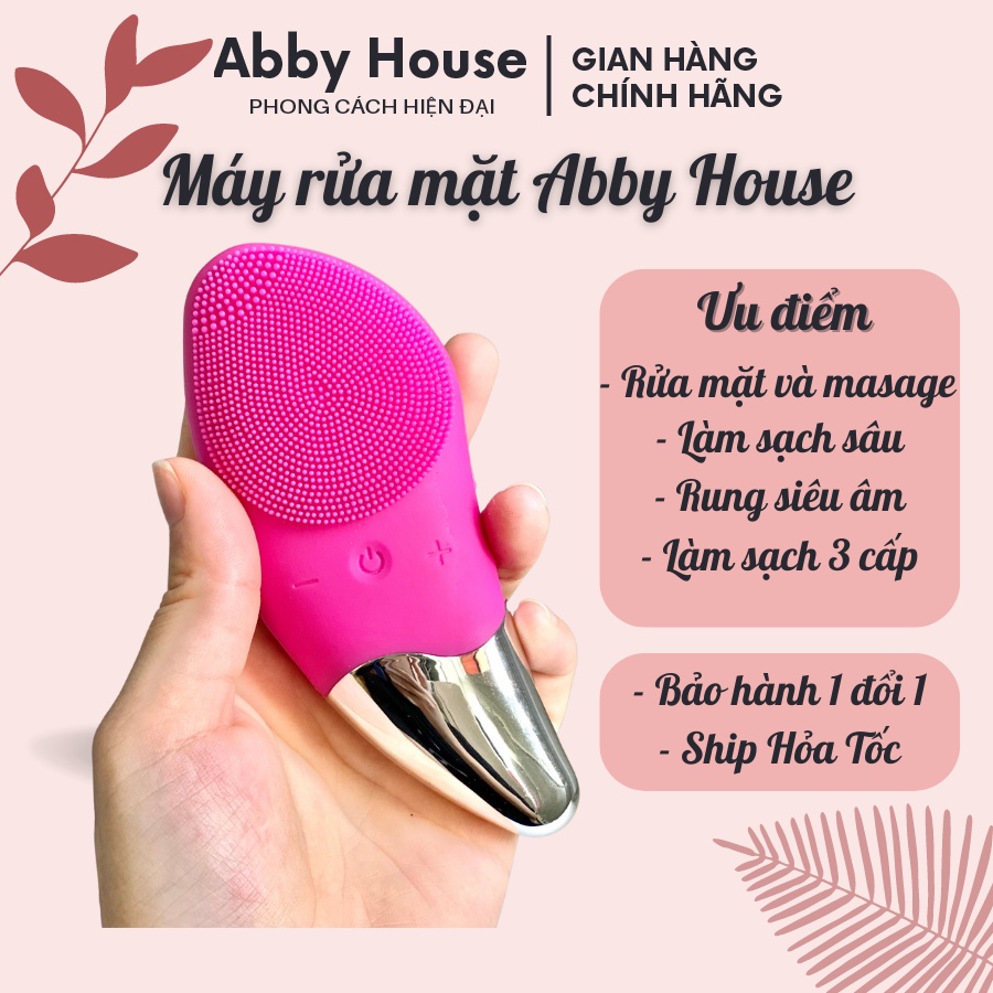 Máy rửa mặt mini cầm tay chính hãng Abby House - Rửa sạch gấp 30 lần cách rửa thông thường (Kèm quà tặng)