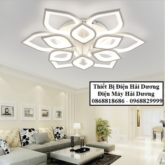 Đèn led ốp trần Hoa Sen 12 lá 75W NT022 - 3 Chế Độ Ánh Sáng - Tăng Giảm Ánh Sáng - Điều Khiển Từ Xa - Bảo hành 2 năm