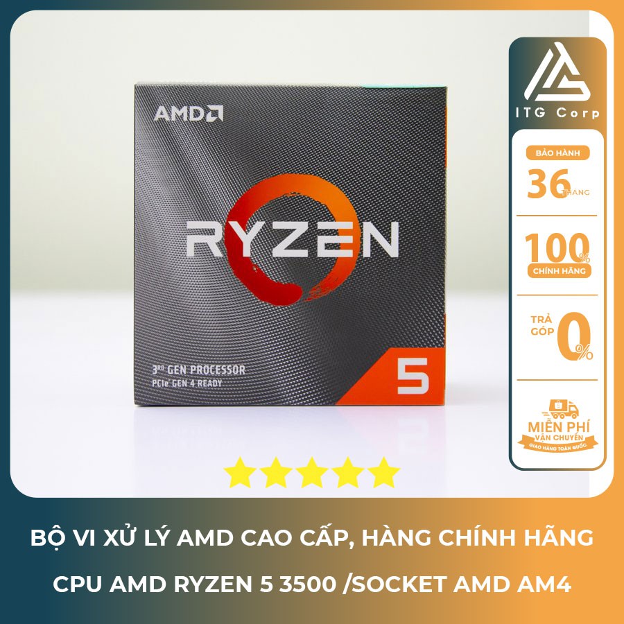 Bộ vi xử lý cao cấp CPU AMD Ryzen 5 3500 /Socket AMD AM4