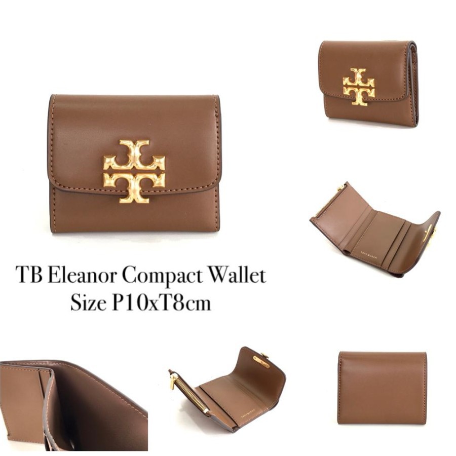 TB - Ví  Tory  Eleanor compact wallet nâu