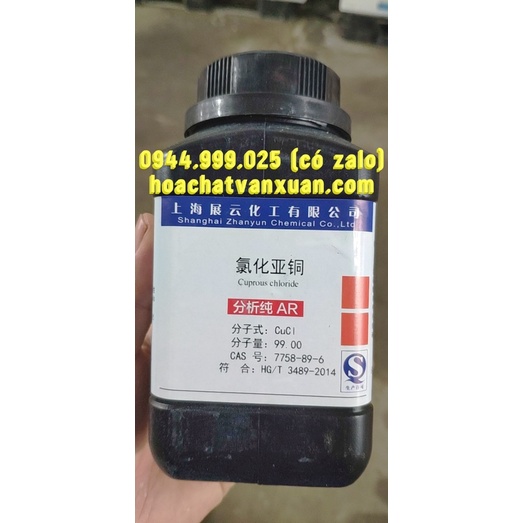 Hoá chất Copper (I) chloride CAS 7758-89-6 copper chloride chai 500g CuCl