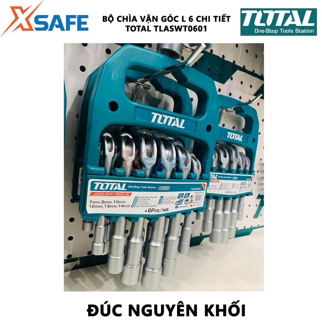 Bộ chìa vặn góc L 6 chi tiết TOTAL TLASWT0601 | bộ 6 cần điếu kích thước 7mm 8mm 10mm 12mm 13mm 14mm chất liệu CR-V