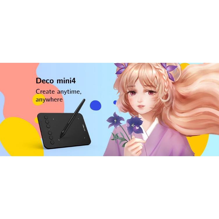 Bảng Vẽ Điện Tử XP-PEN Deco Mini4 Android 8192 Mức Lực Nhấn