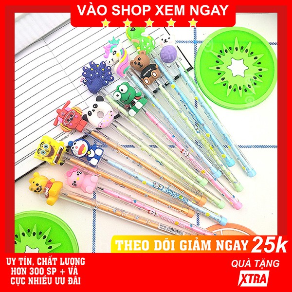 Combo 2 cây bút chì khúc hoạt hình ngẫu nhiên dễ thương giá rẻ ✏️ FREESHIP  - Phát Huy Hoàng