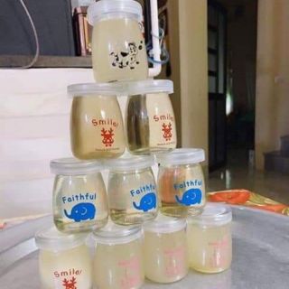 Bộ 12 cốc sữa chua thủy tinh