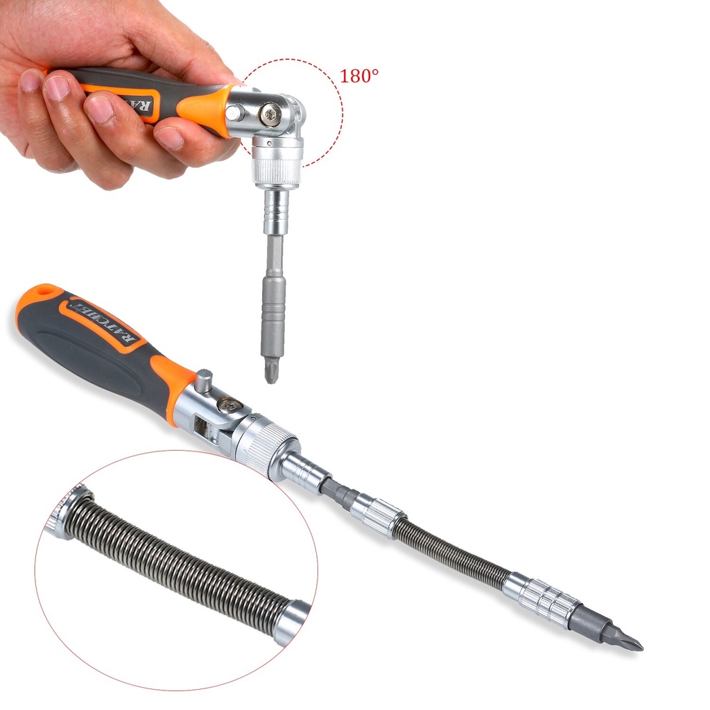 Bộ Tua Vít Đa Năng 38 Chi Tiết Tích Hợp Tay Cầm Cờ Tròng Cóc Có Từ Tính Tiện Dụng Kavisota