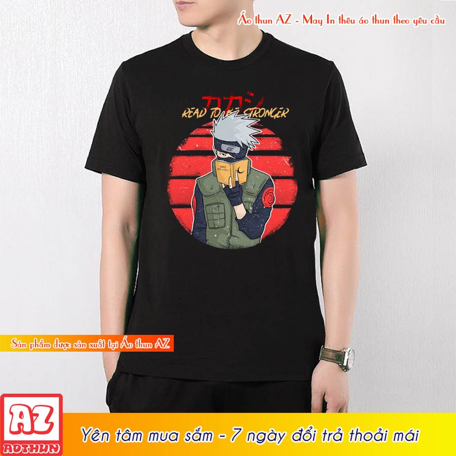 Áo thun Naruto Hatake Kakashi màu đen đẹp - Có size trẻ em M2777