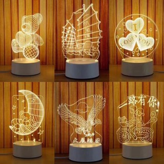 Đèn Ngủ 3D Nhiều Hình