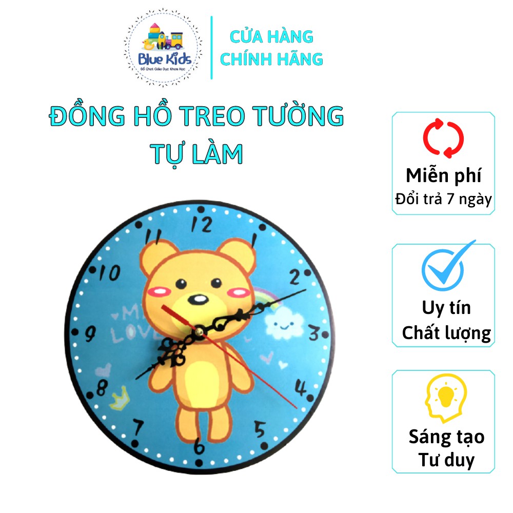 Đồ chơi khoa học STEAM tự làm đồng hồ treo tường cho bé
