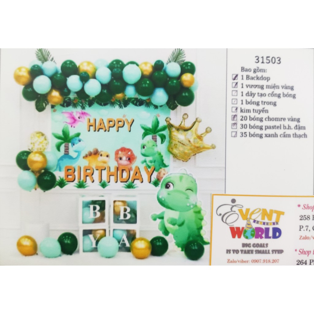 SET BÓNG SINH NHAT - ĐẦY ĐỦ PHỤ KIỆN KÈM PHÔNG IN TÊN TUỔI BÉ | BigBuy360 - bigbuy360.vn