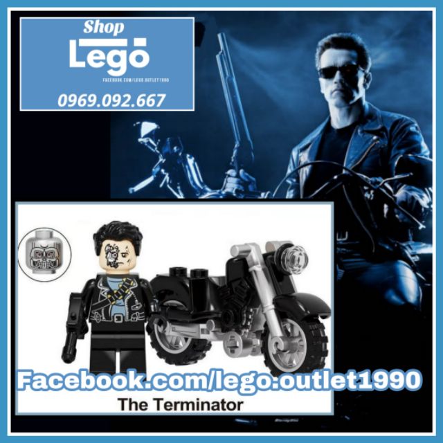 Xếp hình Kẻ Hủy Diệt - The terminator Tặng kèm thêm Xe motor siêu ngầu mới nhất 2020 Lego Minifigures Kopf KF1306