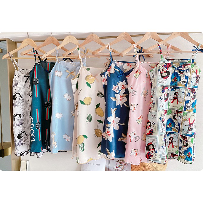 Bộ đồ ngủ cổ chữ V sling bộ đồ ngủ nữ gợi cảm với áo ngực bộ đồ hoạt hình dịch vụ tại nhà | BigBuy360 - bigbuy360.vn