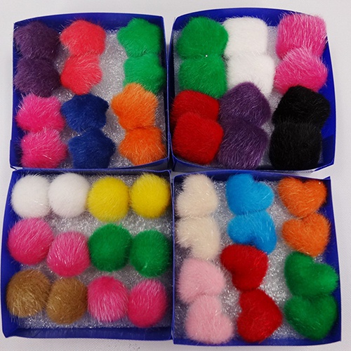 Bộ 6 cặp bông tai dạng lông ấm áp xinh xắn