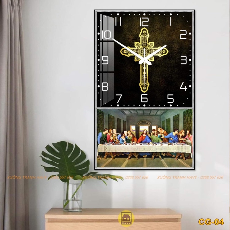 Đồng hồ mica tráng gương Công Giáo