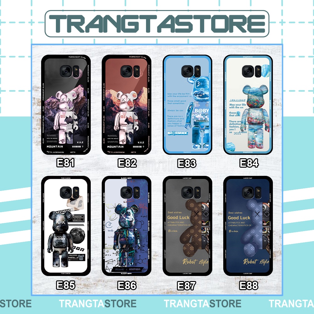 Ốp lưng Samsung S6 / S6 Edge / S7 / S7 Edge / Note 5 / Note FE  in hình gấu Bearbrick,Mountain,xanh,đen,đỏ giá rẻ