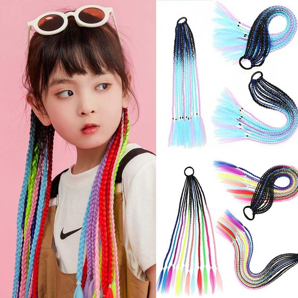 Tóc Giả Thắt Bím Màu Sắc Gradient Phong Cách Hip Hop Mỹ Cá Tính