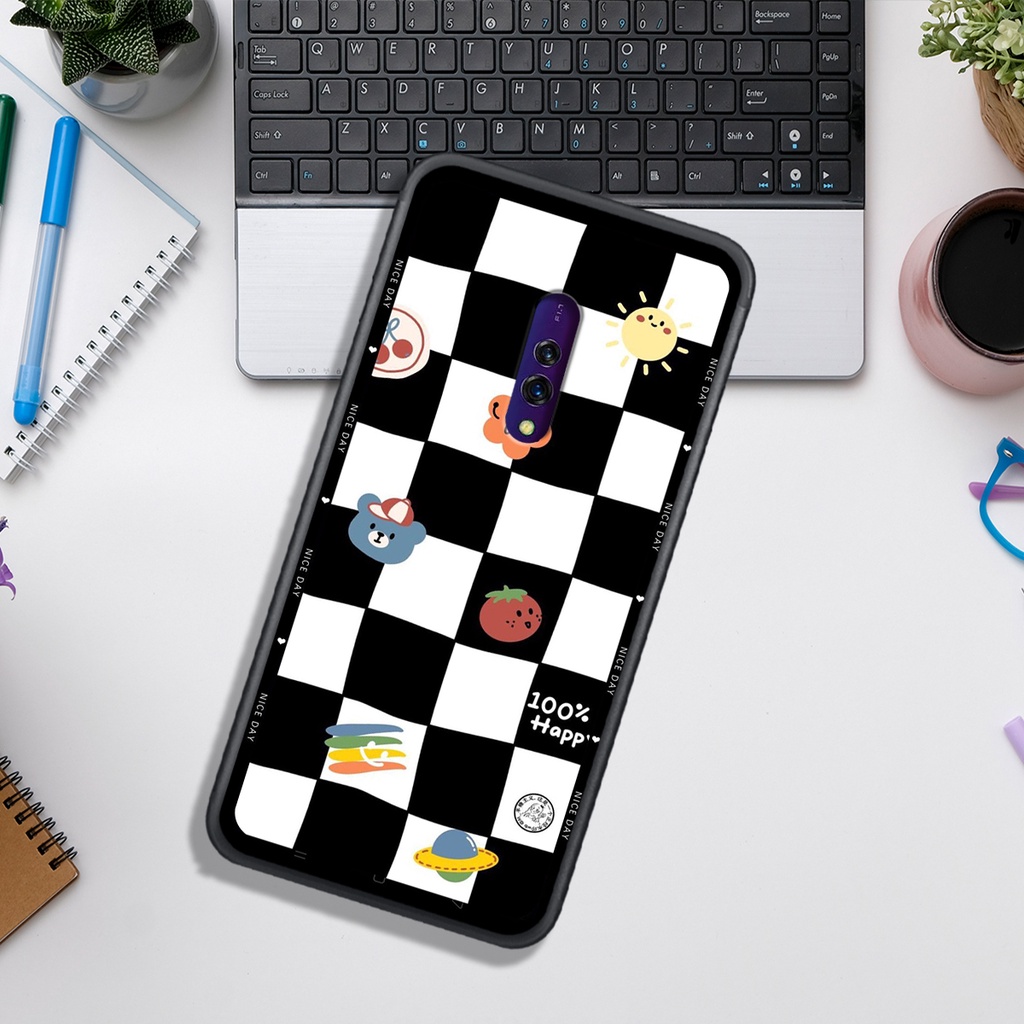 Ốp Lưng OPPO  K3 - REALME X - RENO - RENO 2 - RENO 2F , In Hình &quot;Black Heart&quot; Phong Cách Đẹp.
