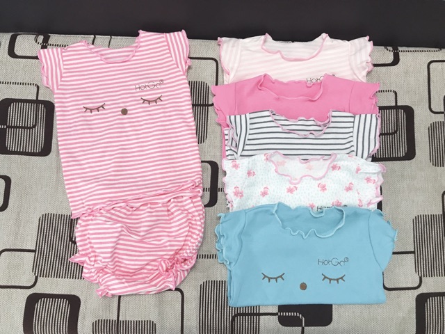 Set 5 bộ Hột gà tay ngắn/tay dài / hai dây cho bé trai/bé gái