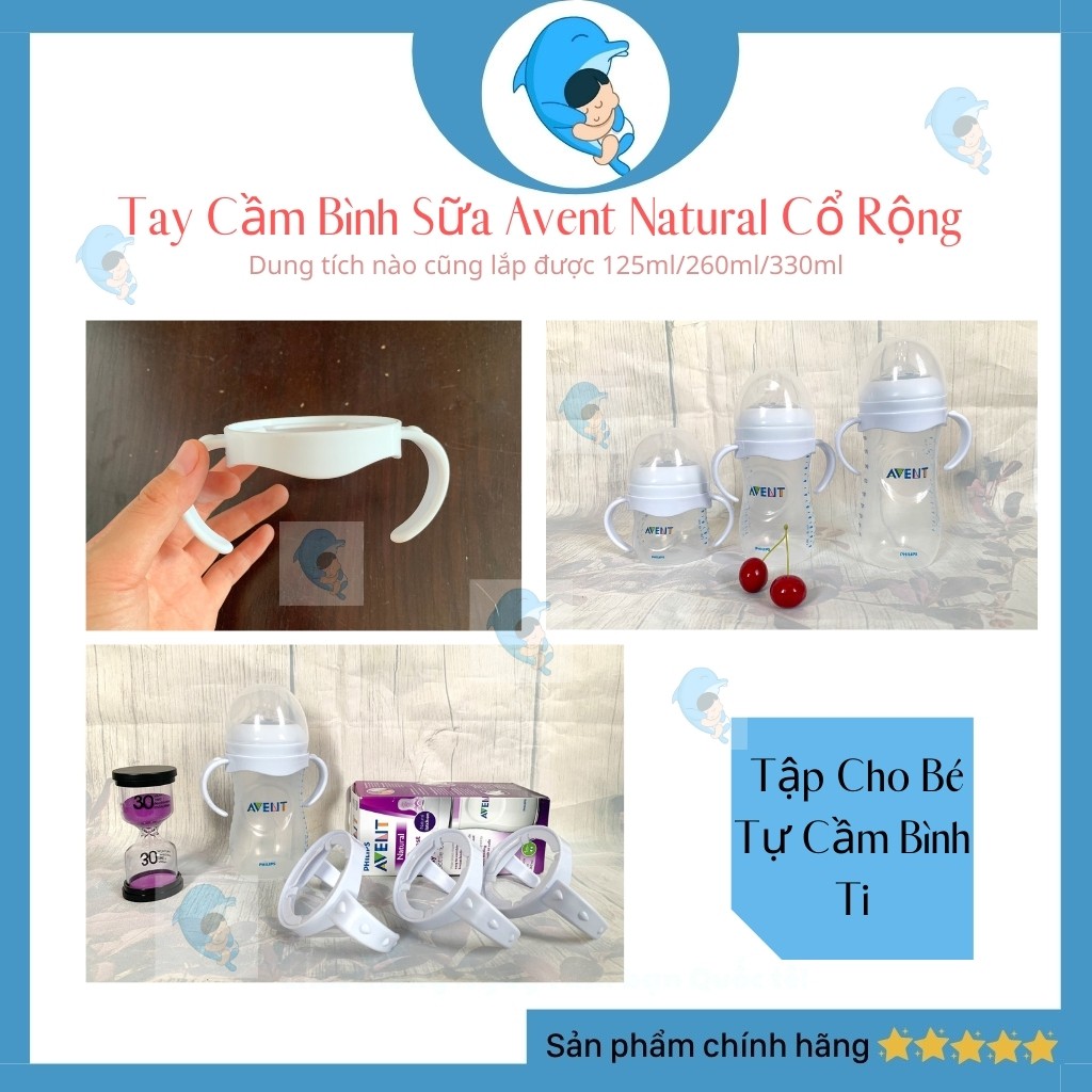 Tay Cầm Bình Sữa Avent Natural Cổ Rộng Tập Cho Bé Tự Cầm Bình Ti