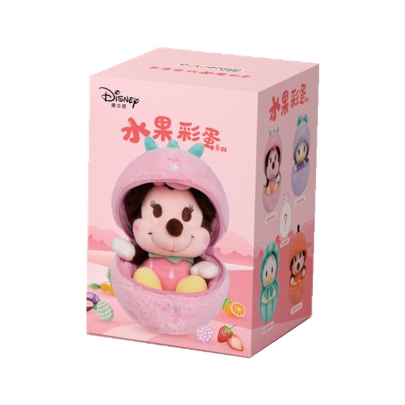 Disney  Móc Khóa Búp Bê Nhồi Bông Hình Chuột Mickey Minnie Trứng Phục Sinh Trái Cây