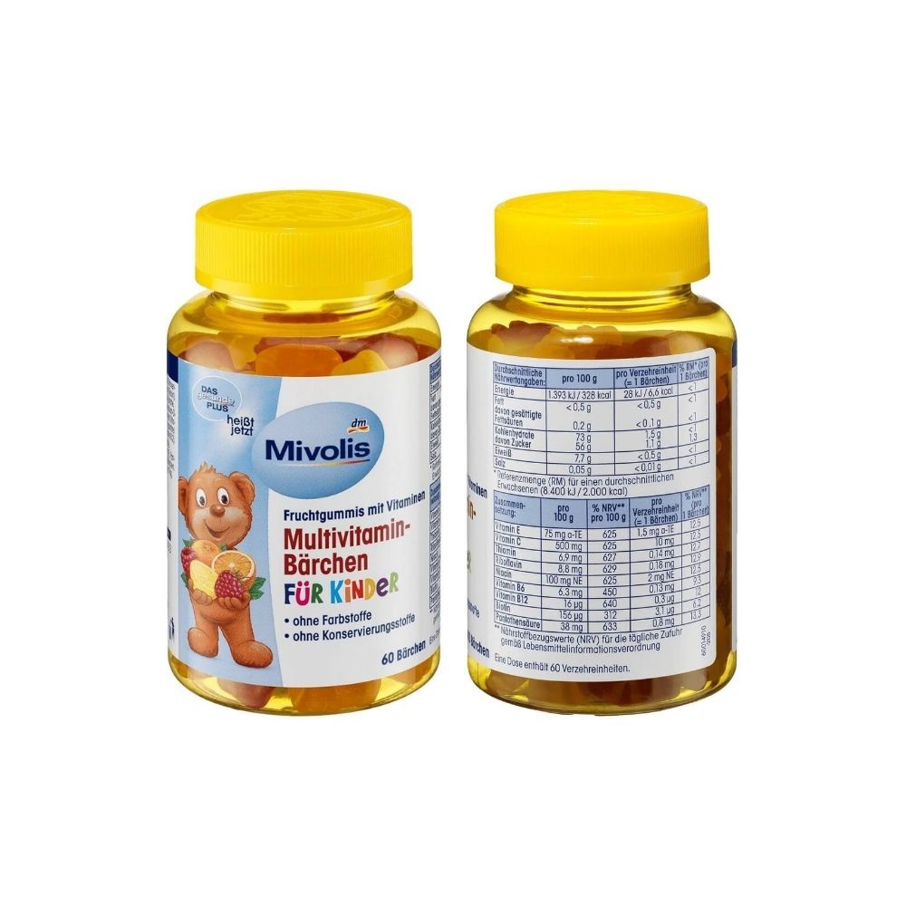 Kẹo gấu Mivolis Multivitamin Barchen Vị Trái Cây 60 Viên - Nhập khẩu Đức - Shop Mecici