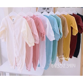 {Sz 9/12m-3/4y phom to} Body cotton HM, Sleepsuit cotton HM xuất xịn bảng màu cực xinh