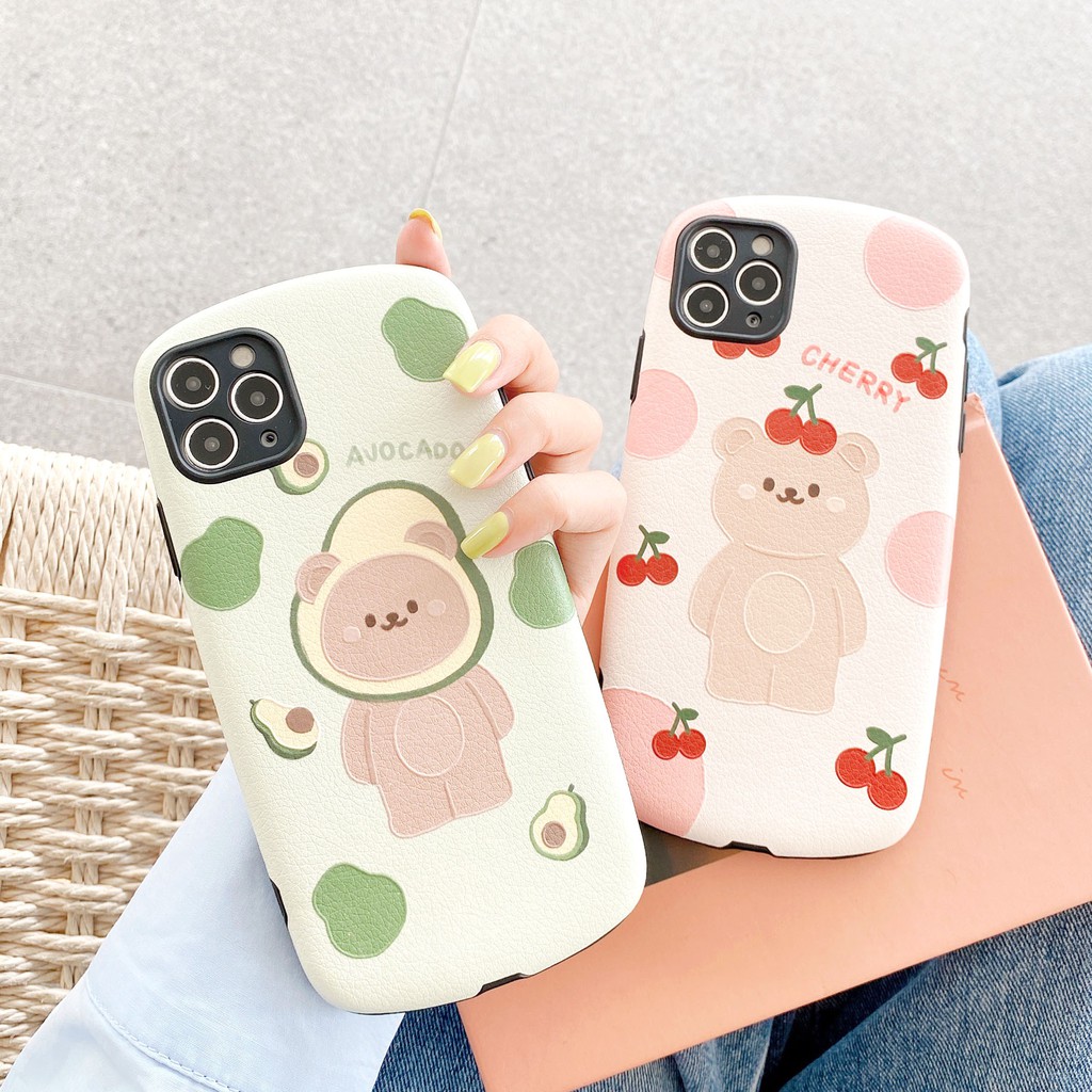 Ốp lưng iphone Fruit Bear IMD viền cong dày dặn 6/6plus/6s/6splus/7/7plus/8/8plus/x/xr/xs/11/12/13/pro/max/plus/promax | BigBuy360 - bigbuy360.vn