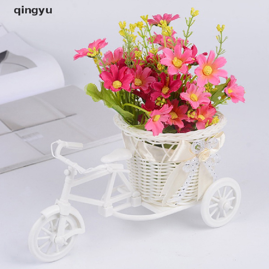 Giỏ Hoa Hình Xe Đạp Ba Bánh Nhỏ Xinh Để Bàn Trang Trí Nhà Cửa / Văn Phòng
