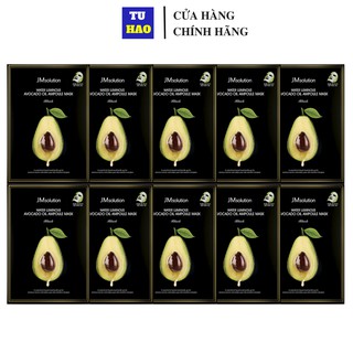 Combo 10 Mặt Nạ Dưỡng Ẩm Và Dưỡng Sáng Jmsolution Water Luminous Avocado Oil Ampoule Mask 35ml x 10