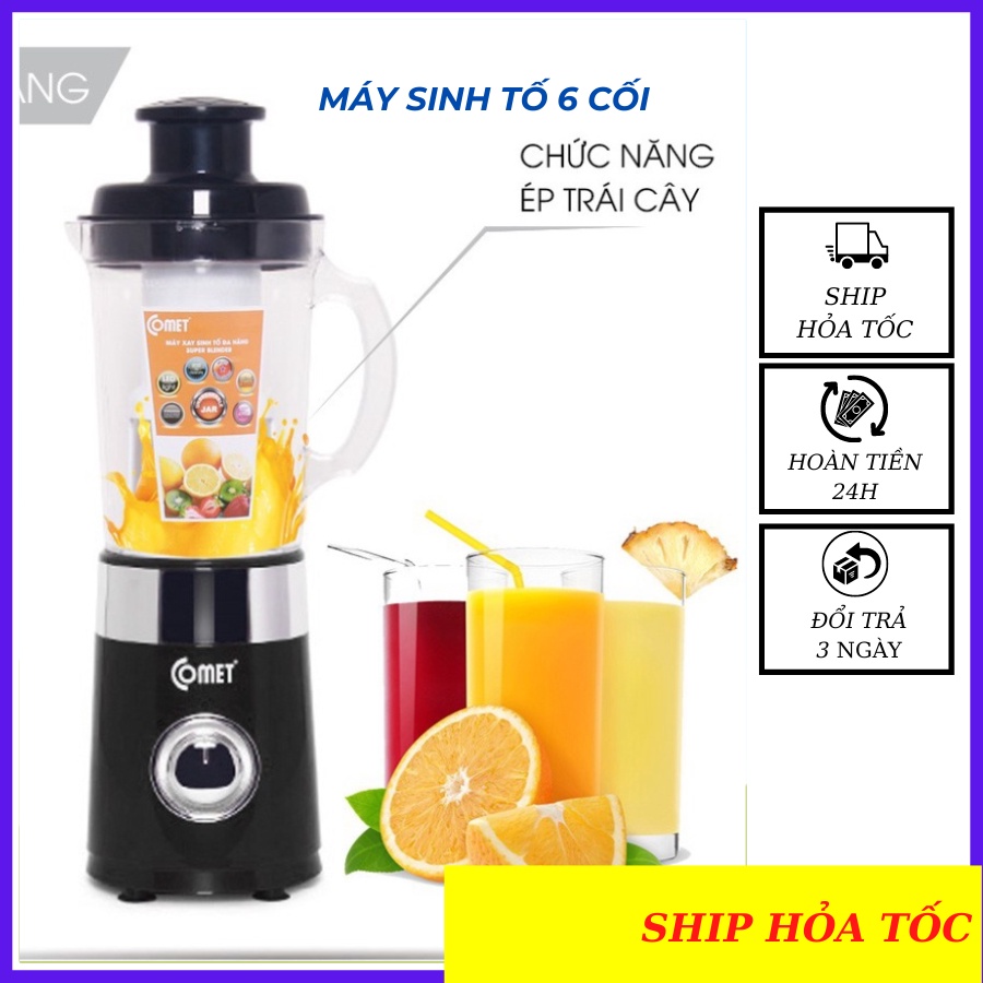Máy xay sinh tố 6 cối nhựa kháng vỡ COMET - CM9989