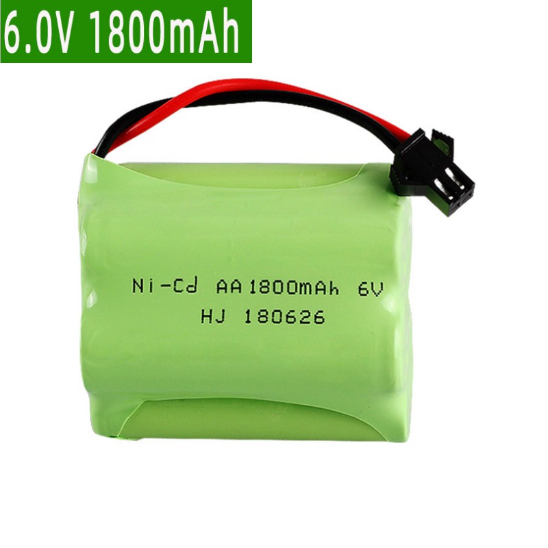 Pin Ni-mh 6v 1800mah cho xe đồ chơi mô hình điều khiển loại ghép 2 hàng