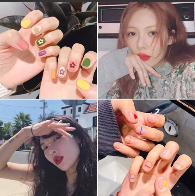 Dán móng ulzzang xinh xắn