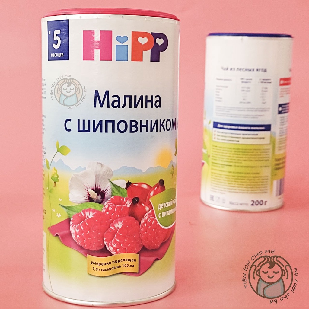 Trà hoa quả HIPP cho bé từ 5 tháng hộp 200g bổ sung vitamin C đề kháng, trà hoa quả trẻ em giải khát