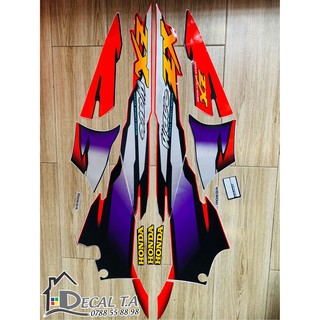 Tem honda wave zx màu đỏ đen chất lượng cao, không bay màu