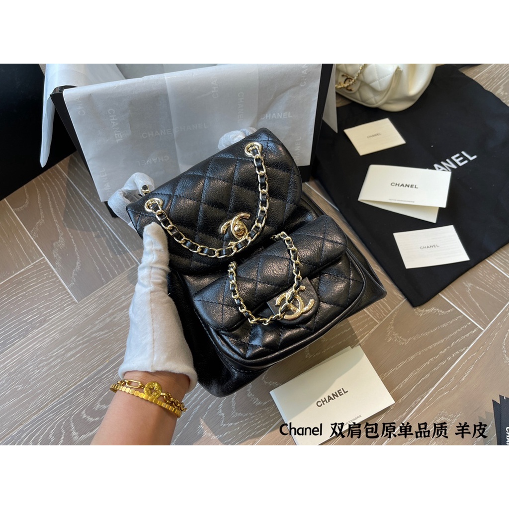 Balo nữ da thật Channel cao cấp,kiểu dáng trẻ trung, hiện đại