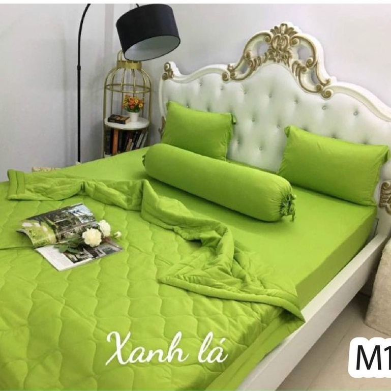 TRỌN BỘ CHĂN GA GỐI THUN HÀN QUỐC MÁT LẠNH MÀU TRƠN ĐƠN GIẢN