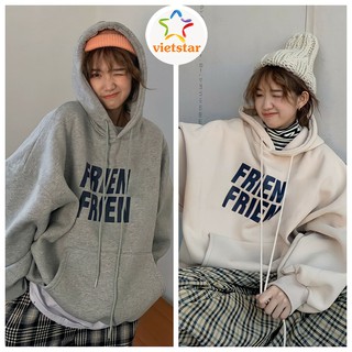 Áo hoodie form rộng FRIEN áo khoác chất nỉ có mũ cá tính_VIETSTAR