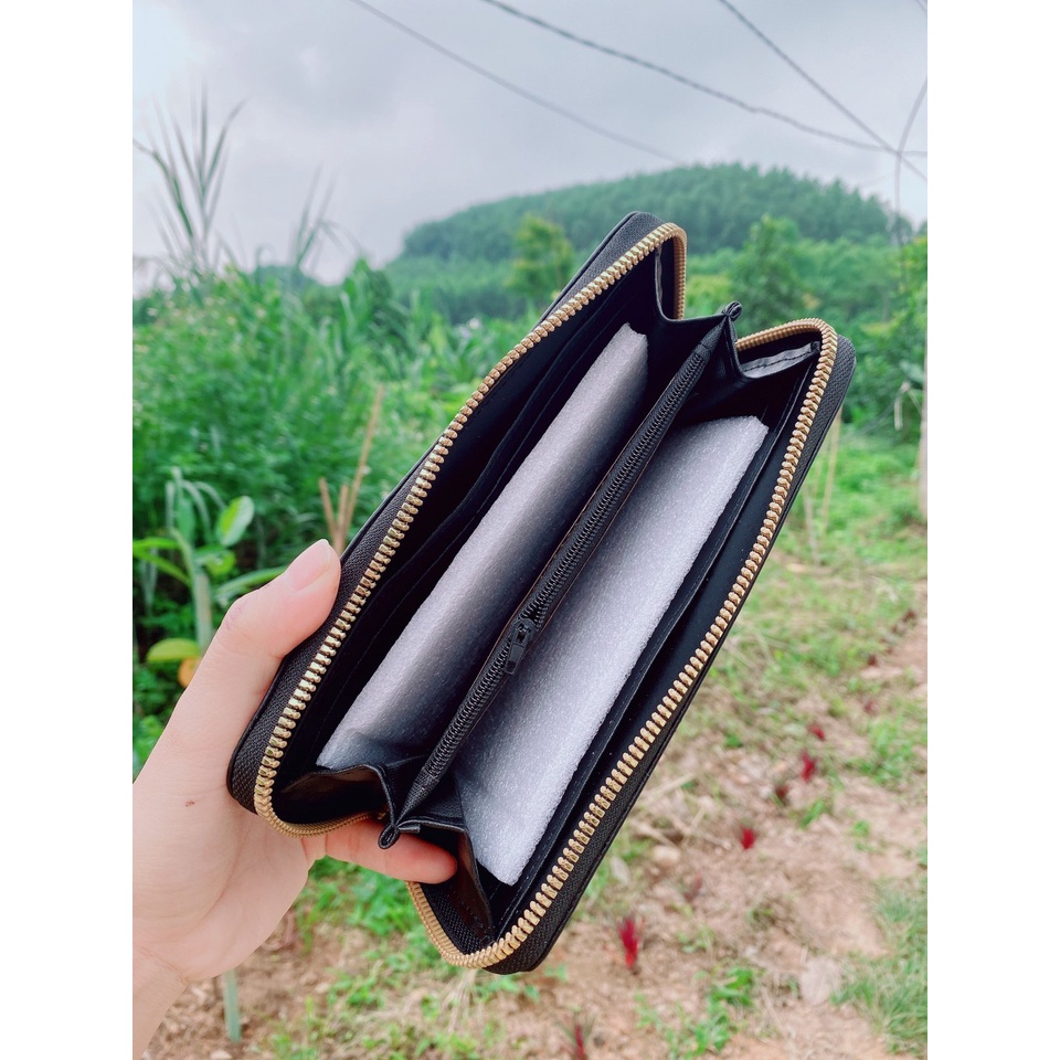 Ví nữ dài cầm tay khóa kéo với nhiều ngăn tiện dụng kiểu dáng sành điệu chất liệu da cao cấp bền đẹp