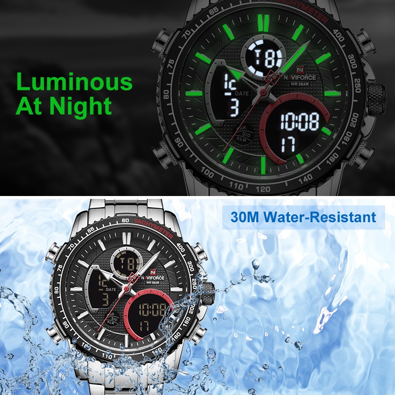 Đồng Hồ Nam NAVIFORCE 9182 Sang Trọng