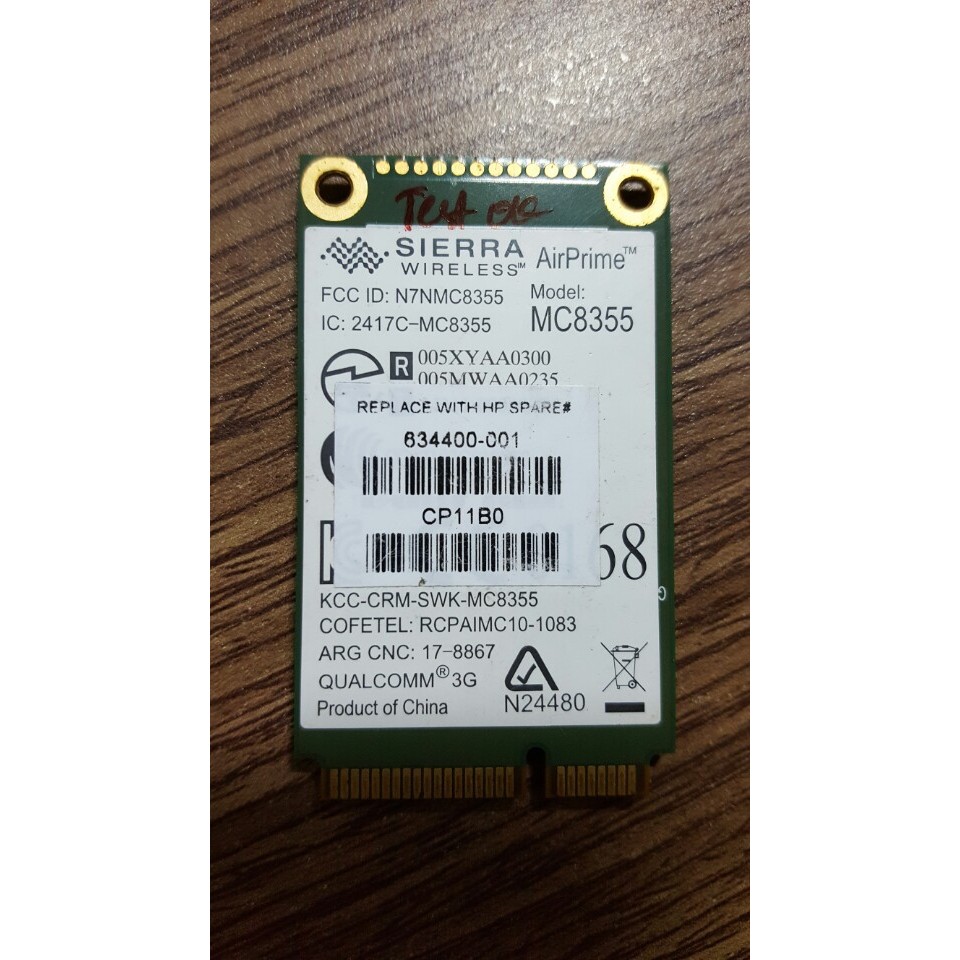 Card WWAN 3G MC8355 Gobi 3000 - HP UN2430 | BigBuy360 - bigbuy360.vn