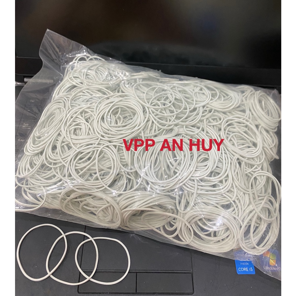 Dây thun trắng sữa - Gói 500 GRAM