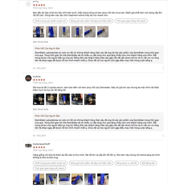 Kem dưỡng ẩm phục hồi da Dermeden Repair Care 30ml