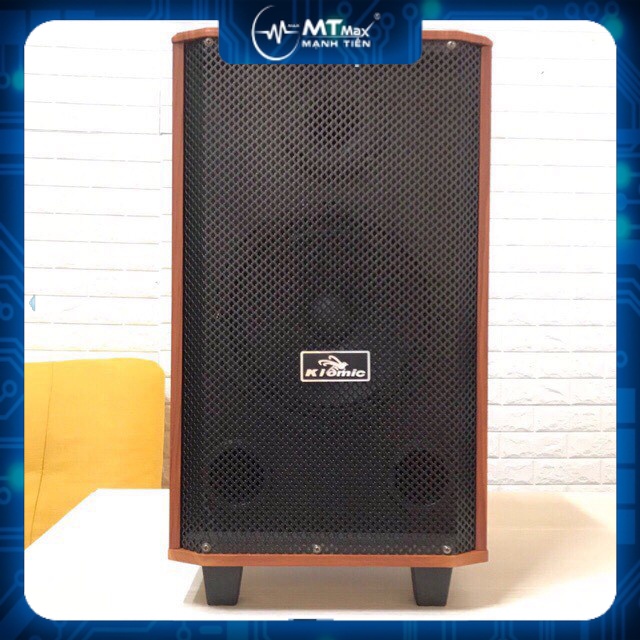 Loa kéo vali kiomic k88 âm thanh siêu đỉnh -hát karaoke gia đình - tặng 2 micro không dây
