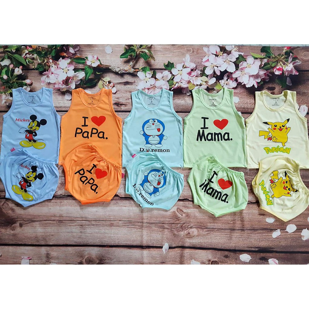 set 5 bộ chip papa màu bé trai