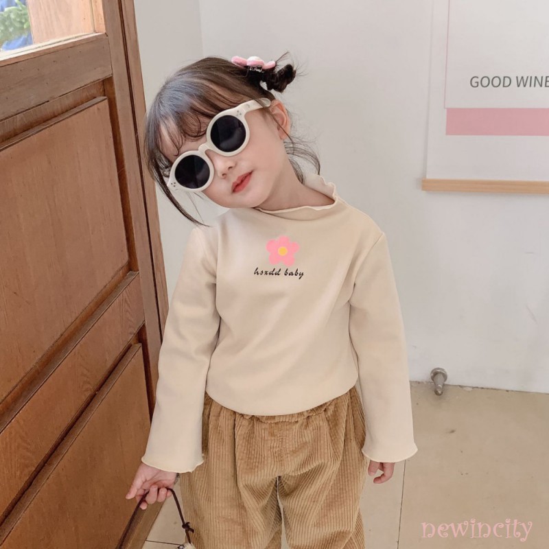 Áo Thun Tay Dài In Hình Hoạt Hình Dễ Thương Cho Bé Gái