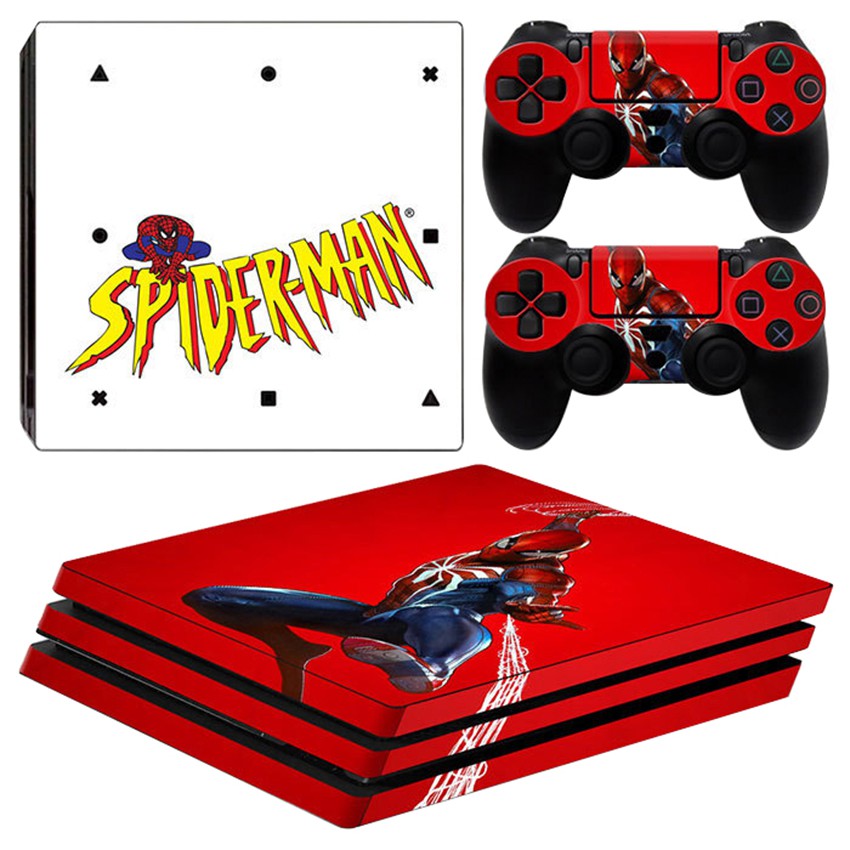 Miếng dán decal hình người nhện cho máy chơi game Sony Playstation 4 Pro Console & 2