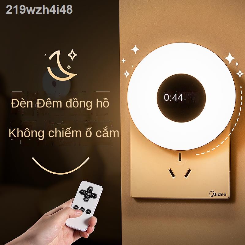 ♛Đồng hồ treo tường phòng khách gia đình sáng tạo điện tử nhỏ tắt tiếng miễn phí đục lỗ ngủ màn hình kỹ th